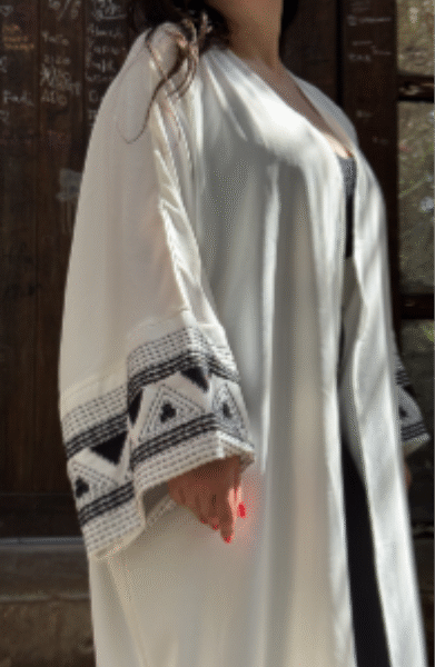 White & Black Abaya