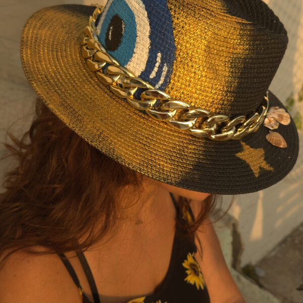 Evil Eye Half Black Half Gold